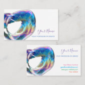 Colorful bubbles verjaardagsplanner en partijbus visitekaartje (Voorkant / Achterkant)