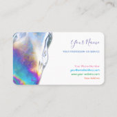 Colorful bubbles verjaardagsplanner en partijbus visitekaartje (Achterkant)