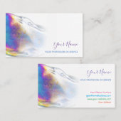 Colorful bubbles verjaardagsplanner en partijbus visitekaartje (Voorkant / Achterkant)