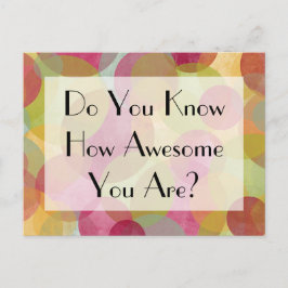 Colorful Bubbles: Weet je hoe Geweldige je bent? Briefkaart