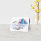 Colorful bubles verjaardagsfeestje kaart (Gele Bloem)