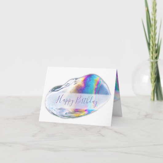 Colorful bubles verjaardagsfeestje kaart (Voorkant)