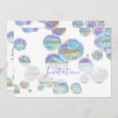 Colorful bubles verjaardagsfeestje kaart (Voorkant / Achterkant)