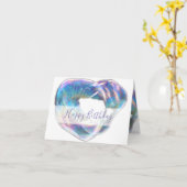 Colorful bubles verjaardagsfeestje kaart (Gele Bloem)