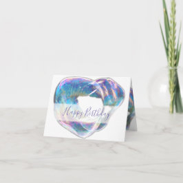 Colorful bubles verjaardagsfeestje kaart