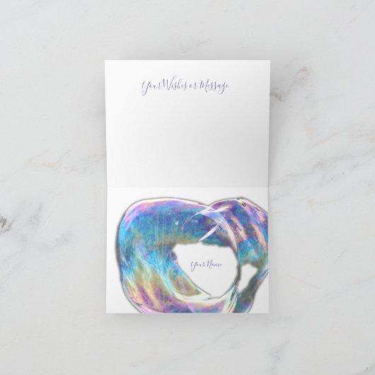 Colorful bubles verjaardagsfeestje kaart (Binnen)