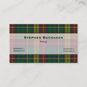 Colorful Buchanan Tartan Pset Custom Visitekaartje