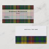 Colorful Buchanan Tartan Pset Custom Visitekaartje (Voorkant / Achterkant)