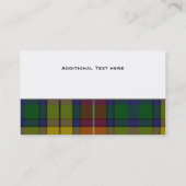 Colorful Buchanan Tartan Pset Custom Visitekaartje (Achterkant)