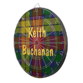 Colorful Buchanan Tartan Pset Dart Board Dartbord (Voorkant Rechts)