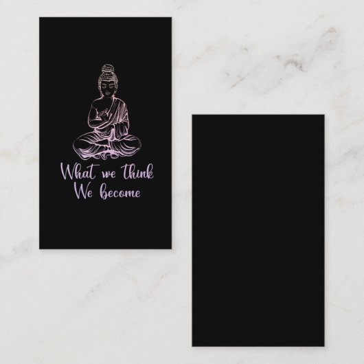 Colorful Buddha Inspirerend Buddhism Quote Visitekaartje (Voorkant / Achterkant)