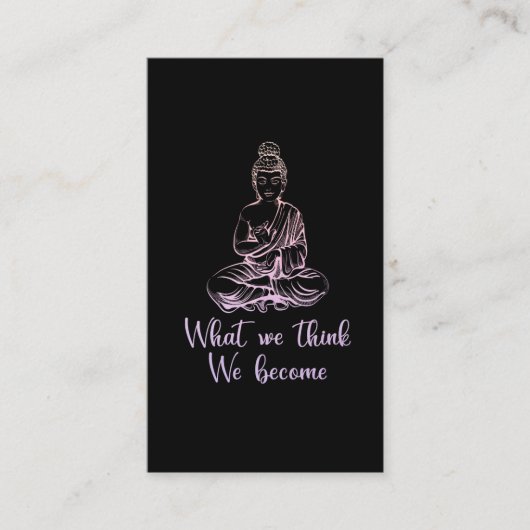 Colorful Buddha Inspirerend Buddhism Quote Visitekaartje (Voorkant)