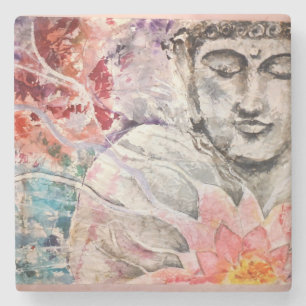 Colorful Buddha Lotus Stone Onderzetter