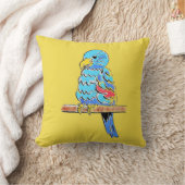 Colorful Budgie op een Perch Kussen (Deken)