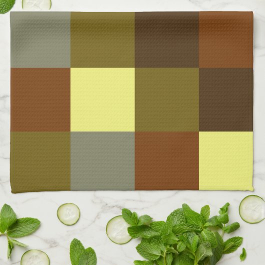 Colorful Buffalo Check Pset Checkered Pattern Theedoek (Gevouwen)