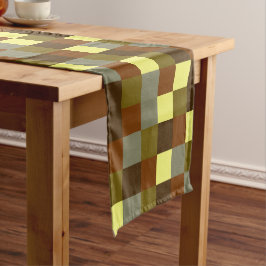 Colorful Buffalo Check Pset Farmhouse Patroon Korte Tafelloper