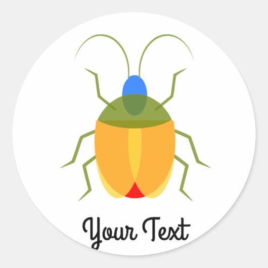Colorful Bug Ronde Sticker (Voorkant)