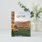 Colorful Build in Doha Qatar Briefkaart (Staand voorkant)
