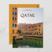 Colorful Build in Doha Qatar Briefkaart (Voorkant / Achterkant)