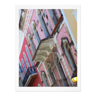 Colorful Build in Old San Juan Puerto Rico Foto Afdruk