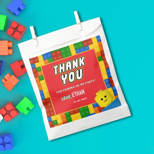 Colorful Builder Creative Kids Birthday Treat Sack Bedankzakje