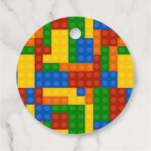 Colorful Builder Themed Birthday Creative Party Bedankjes Labels (Achterkant)