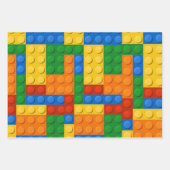 Colorful Building Blocks Birthday Inpakpapier Vel (Voorkant 3)