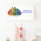 Colorful Building Blocks Birthday Party Spandoek (Insitu)