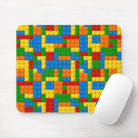 Colorful Building Blocks Patroon Muismat (Met muis)