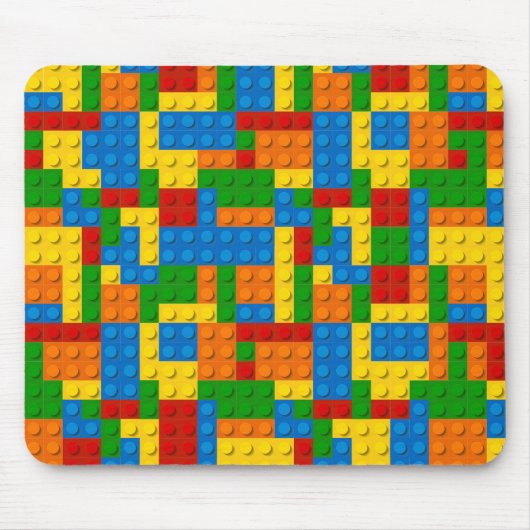 Colorful Building Blocks Patroon Muismat (Voorkant)