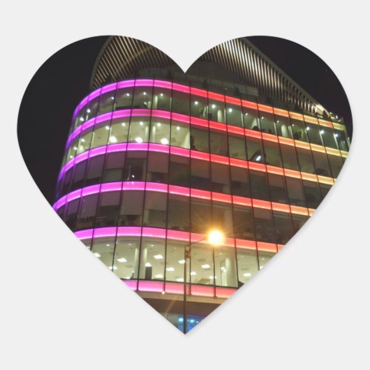 Colorful Building Heart Sticker (Voorkant)