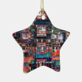 Colorful Buildings Collage Keramisch Ornament (Rechts)