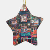 Colorful Buildings Collage Keramisch Ornament (Links)