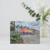 Colorful Buildings langs Main Street Cobh, Ierland Briefkaart (Staand voorkant)