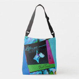 Colorful Bull Terrier bag "Life is geweldige" Crossbody Tas