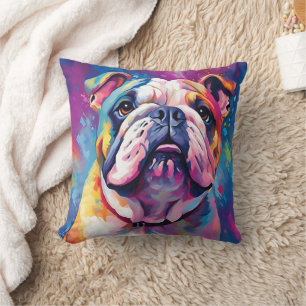 Colorful Bulldog Kussen