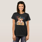 Colorful Bulldog Mama Dog Mom T-shirt (Voorkant volledig)