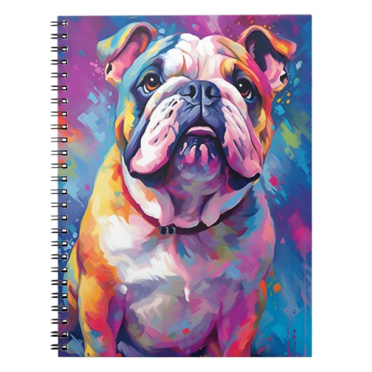 Colorful Bulldog Notitieboek (Voorkant)