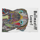 Colorful Bullmastiff Lover Kitchen Towel Theedoek (Horizontaal)
