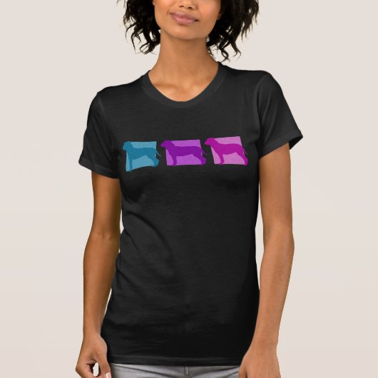 Colorful Bullmastiff Silhouettes T-shirt (Voorkant)