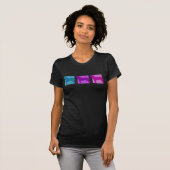 Colorful Bullmastiff Silhouettes T-shirt (Voorkant volledig)