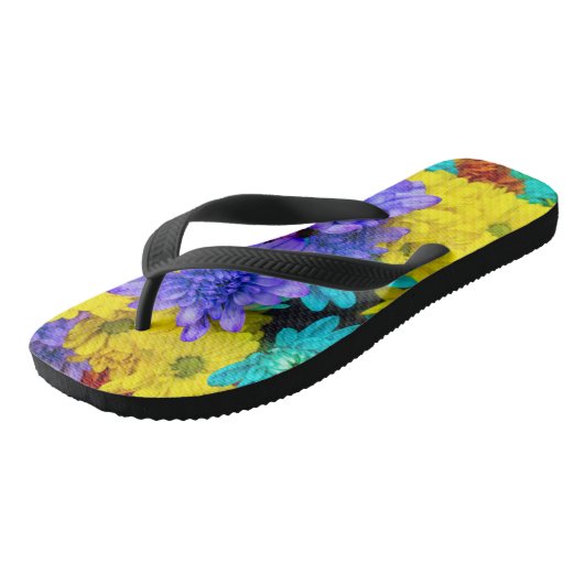 Colorful Bunch of Flowers Teenslippers (Schuin)