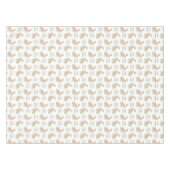 Colorful Bunnies Pattern With Happy Easter Text Tafelkleed (Voorkant (Horizontaal))