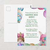 Colorful Bunny Gnomes Easter Egg Hunt Briefkaart (Voorkant / Achterkant)