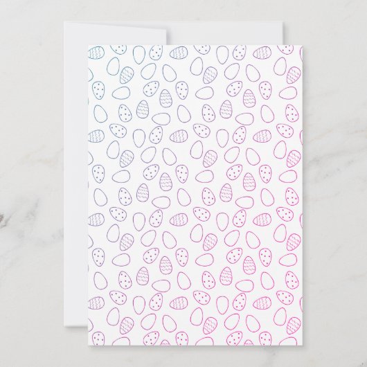 Colorful Bunny Gnomes Easter Egg Hunt Kaart (Achterkant)