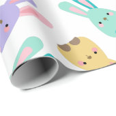 Colorful Bunny Pattern Cadeaupapier (Rol Hoek)