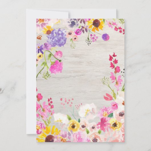 Colorful Bunny Rabbit Easter Hunt Brunch Kaart (Achterkant)