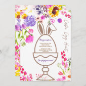 Colorful Bunny Rabbit Easter Hunt Brunch Kaart (Voorkant / Achterkant)