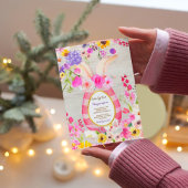 Colorful Bunny Rabbit Easter Hunt Brunch Kaart