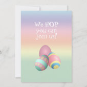 Colorful Bunny Rabbit Easter Hunt Brunch Kaart (Achterkant)